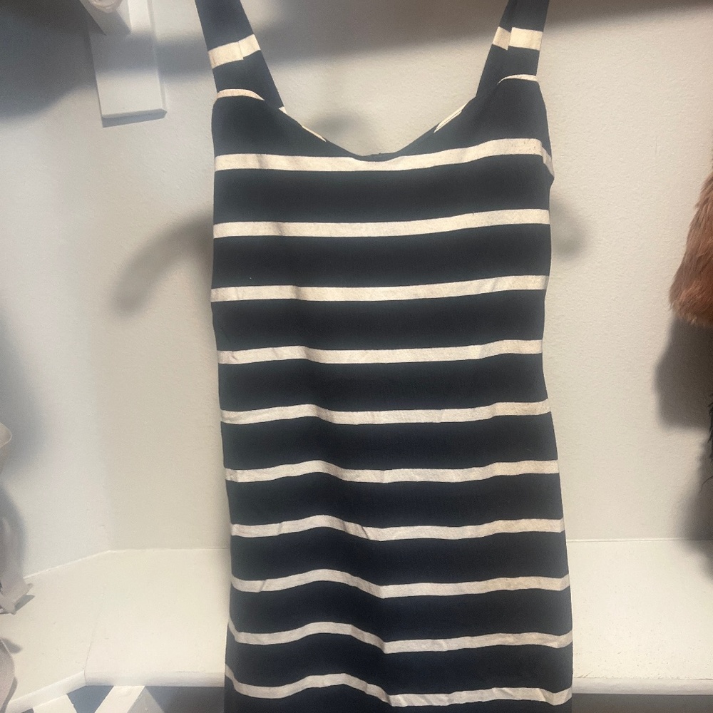 Black & white stripe dress